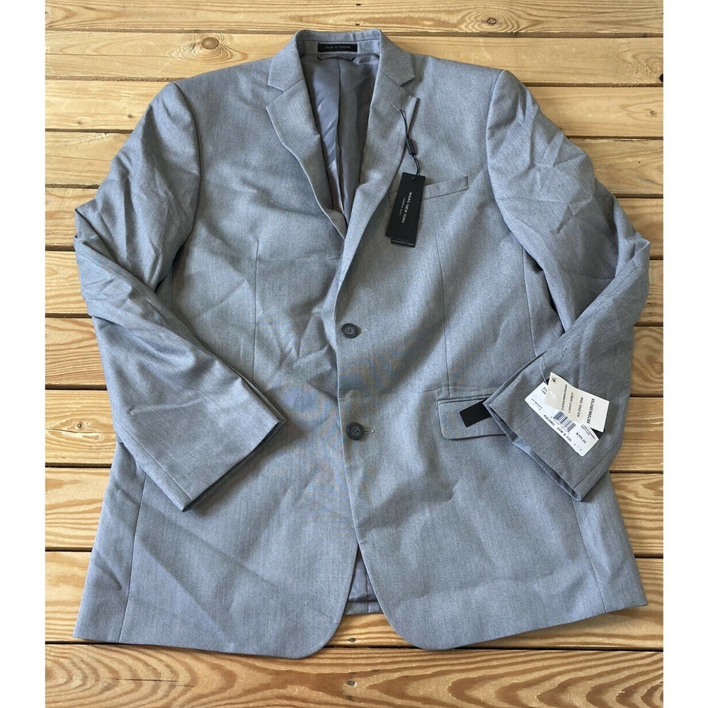 Marc New York Light Gray Two-Button Suit Jacket